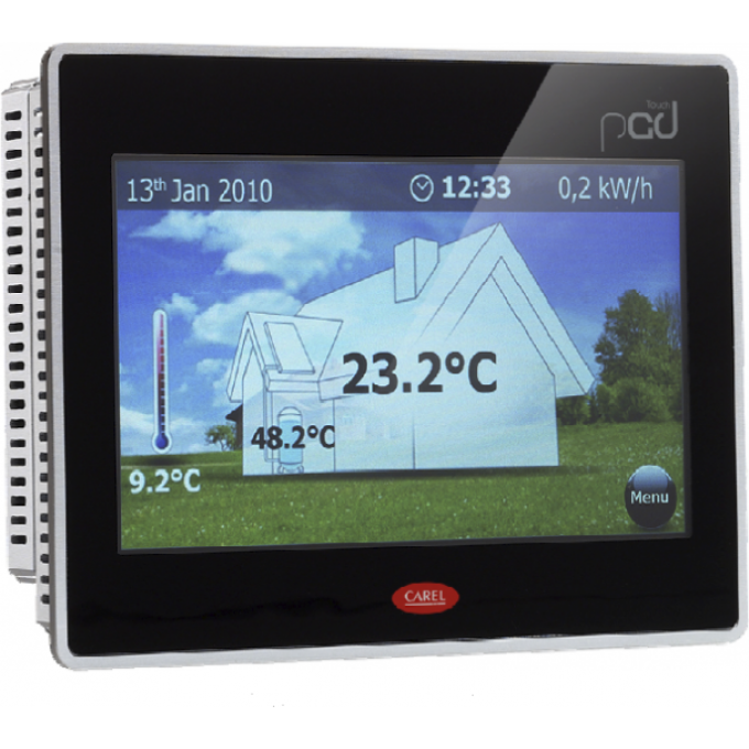 Терминал PGD Touch CAREL PGDT13000FR10 13", монтаж в панель, 2 RS485 порта, 2 USB порт, 3 Ethernet порта, нейтраль CA-8604